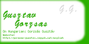 gusztav gorzsas business card