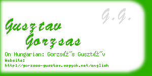 gusztav gorzsas business card